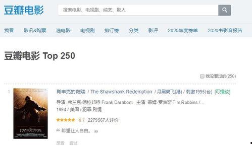 豆瓣电影评分排行,揭秘热门影片背后的口碑之谜